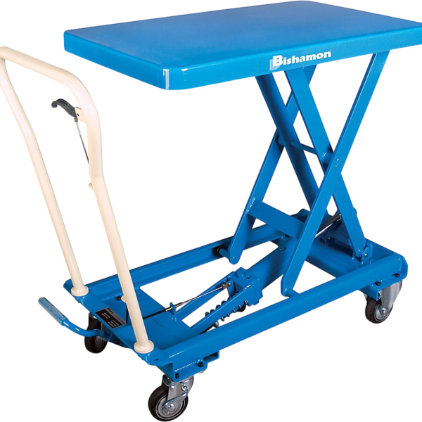 Bishamon BX-75 MobiLift Industrial Mobile Lift Table Manual 39.3" Max Height 1,760 Lbs Load New