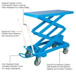 Bishamon BX-30S MobiLift Industrial Mobile Lift Table Double Scissor Manual 660 Lbs Load New - Image 2