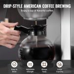 Vevor 12-Cup Commercial Drip Coffee Maker with 3 Glass Carafes Warmers and Water Inlet New - Image 7
