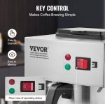 Vevor 12-Cup Commercial Drip Coffee Maker with 3 Glass Carafes and Warming Plates New - Image 5