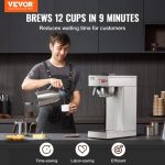 Vevor 12-Cup Commercial Drip Coffee Maker with Thermal Carafe New - Image 3