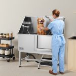 Vevor Dog Grooming Tub 50" Stainless Steel with Anti-Slip Stairs and Dual-Control Faucet New - Image 3