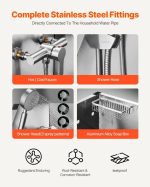 Vevor Dog Grooming Tub 50" Stainless Steel with Anti-Slip Stairs and Dual-Control Faucet New - Image 7