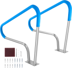 Vevor Pool Handrails 48"x36" Stainless Steel Safety Grab Bars with Grip Covers 2 PCS New