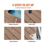 Vevor Pool Handrails 48"x36" Stainless Steel Safety Grab Bars with Grip Covers 2 PCS New - Image 6