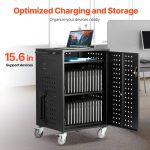 Vevor Mobile Charging Cart 32-Device Capacity for Laptops and Tablets up to 15.6" Screen Size New - Image 3