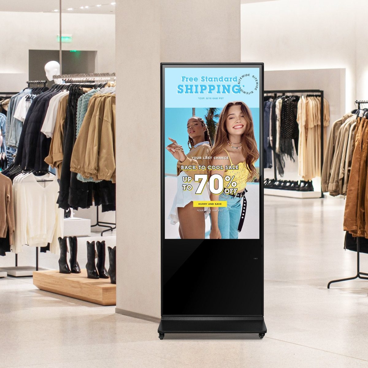 Vevor 4K Touchscreen Digital Signage Kiosk 55" Floor Standing LCD Display New - Image 2