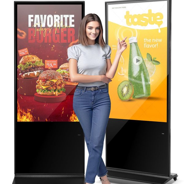 Vevor 4K Touchscreen Digital Signage Kiosk 55" Floor Standing LCD Display New