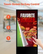 Vevor 4K Touchscreen Digital Signage Kiosk 55" Floor Standing LCD Display New - Image 6
