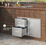 Vevor Outdoor Kitchen Door and Drawer Combo 32.5" x 21.7" x 20.5" with Paper Towel Rack New - Image 3