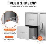 Vevor Outdoor Kitchen Door and Drawer Combo 32.5" x 21.7" x 20.5" with Paper Towel Rack New - Image 5