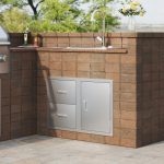 Vevor Outdoor Kitchen Door and Drawer Combo 32.5" x 21.7" x 20.5" with Paper Towel Rack New - Image 8