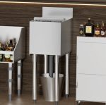 Vevor Commercial Underbar Ice Bin 7.4 Gal Stainless Steel with Sliding Lid and Bottle Holders New - Image 2