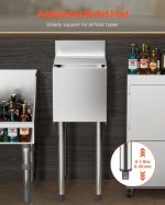 Vevor Commercial Underbar Ice Bin 7.4 Gal Stainless Steel with Sliding Lid and Bottle Holders New - Image 5
