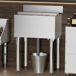 Vevor Commercial Underbar Ice Bin 16.1 Gal Stainless Steel with Sliding Lid and Bottle Holders New - Image 2