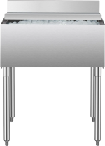 Vevor Commercial Underbar Ice Bin 20.7 Gal Stainless Steel with Sliding Lid and Bottle Holders New