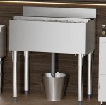 Vevor Commercial Underbar Ice Bin 20.7 Gal Stainless Steel with Sliding Lid and Bottle Holders New - Image 2