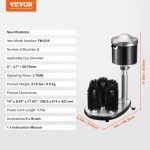 Vevor Electric Glass Washer 5-Brush  360° Cleaner 600 Glasses/Hour New - Image 8