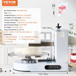 Vevor Electric Cake Decorating Machine 4" to 16" Cakes Adjustable Turntable New - Image 8
