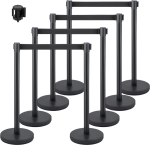 Vevor Crowd Control Stanchions 8-Pack with Retractable Belts Stainless Steel Posts New