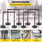Vevor Crowd Control Stanchions 8-Pack with Retractable Belts Stainless Steel Posts New - Image 3