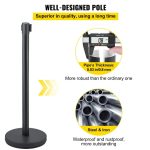 Vevor Crowd Control Stanchions 8-Pack with Retractable Belts Stainless Steel Posts New - Image 4