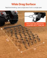 Vevor Drag Harrow 4' x 5.6' ATV Chain 80 Teeth for Lawn and Landscape Leveling New - Image 5