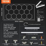 Vevor Hexagon LED Ceiling Light 86,400LM 14-Grid Honeycomb Garage Lighting Kit New - Image 8