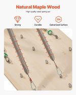 Vevor Wall-Mounted Pilates Reformer Maple Wood Springboard with Adjustable Resistance New - Image 4