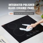 Vevor Built-In Electric Radiant Ceramic Cooktop 24" 4 Burners 6000W New - Image 6