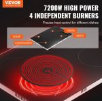 Vevor Built-In Electric Radiant Ceramic Cooktop 30" 4 Burners 7200W New - Image 3
