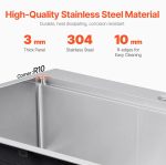Vevor Drop-In Kitchen Sink 30" Stainless Steel Top-Mount Single Bowl with Workstation New - Image 4