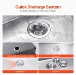 Vevor Drop-In Kitchen Sink 30" Stainless Steel Top-Mount Single Bowl with Workstation New - Image 6