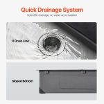 Vevor Drop-In Kitchen Sink 33" Stainless Steel Top-Mount Single Bowl Black New - Image 6