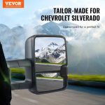 Vevor Towing Mirrors for Chevy/GMC 2014–2019 Heated Defrost with LED and Signal Lights New - Image 3