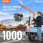 Vevor Hydraulic Pickup Truck Crane 1000 Lb Capacity 360° Swivel Hoist Lift New - Image 3