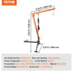 Vevor Hydraulic Pickup Truck Crane 1000 Lb Capacity 360° Swivel Hoist Lift New - Image 8
