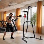 Vevor 2-in-1 Heavy Duty Punching Bag Stand Adjustable Steel Frame New - Image 2