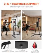 Vevor 2-in-1 Heavy Duty Punching Bag Stand Adjustable Steel Frame New - Image 3