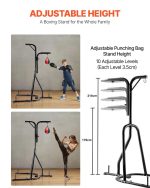 Vevor 2-in-1 Heavy Duty Punching Bag Stand Adjustable Steel Frame New - Image 4