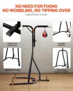 Vevor 2-in-1 Heavy Duty Punching Bag Stand Adjustable Steel Frame New - Image 6