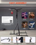 Vevor 2-in-1 Heavy Duty Punching Bag Stand Adjustable Steel Frame New - Image 7