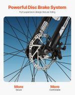 Vevor Mountain Bike 29" 21-Speed Dual Disc Brakes and Front Suspension New - Image 5