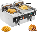 Vevor Commercial Electric Deep Fryer Dual Tank 2 x 9 Qt 3500W Countertop New