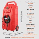 Vevor Portable Fuel Caddy 32 Gal with 12V Pump and Hose Diesel Only New - Image 8