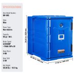 Vevor Insulated Food Pan Carrier 24 Gal Stackable Front-Load with Wheels New - Image 8