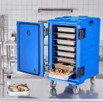 Vevor Insulated Food Pan Carrier 32 Gal Stackable Front-Load with Wheels New - Image 2