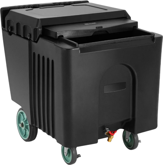 Vevor Commercial Ice Bin 125 Lbs Capacity Portable Ice Caddy with Wheels New