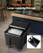 Vevor Commercial Ice Bin 125 Lbs Capacity Portable Ice Caddy with Wheels New - Image 3
