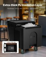 Vevor Commercial Ice Bin 125 Lbs Capacity Portable Ice Caddy with Wheels New - Image 5